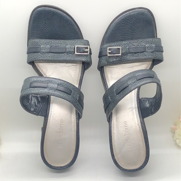 Liz Claiborne pebble leather “Quartz” sandals - Picture 3 of 15